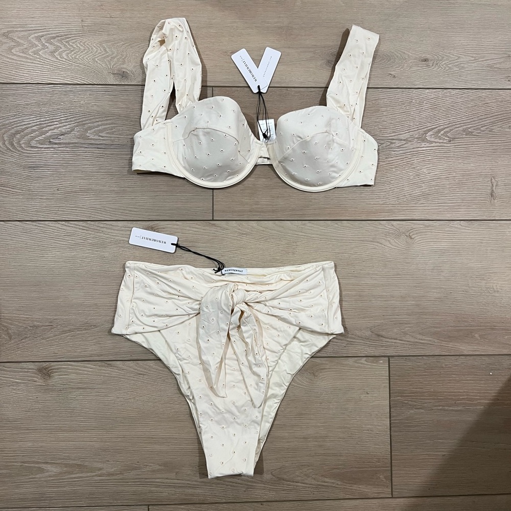 WeWoreWhat Cream Bikini Set